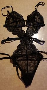 Women's size large, black Victoria Secret teddy